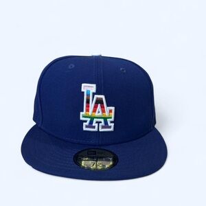 New Era Los Angeles Dodgers Pride Blue 59FIFTY Fitted Hat - size 7 1/8